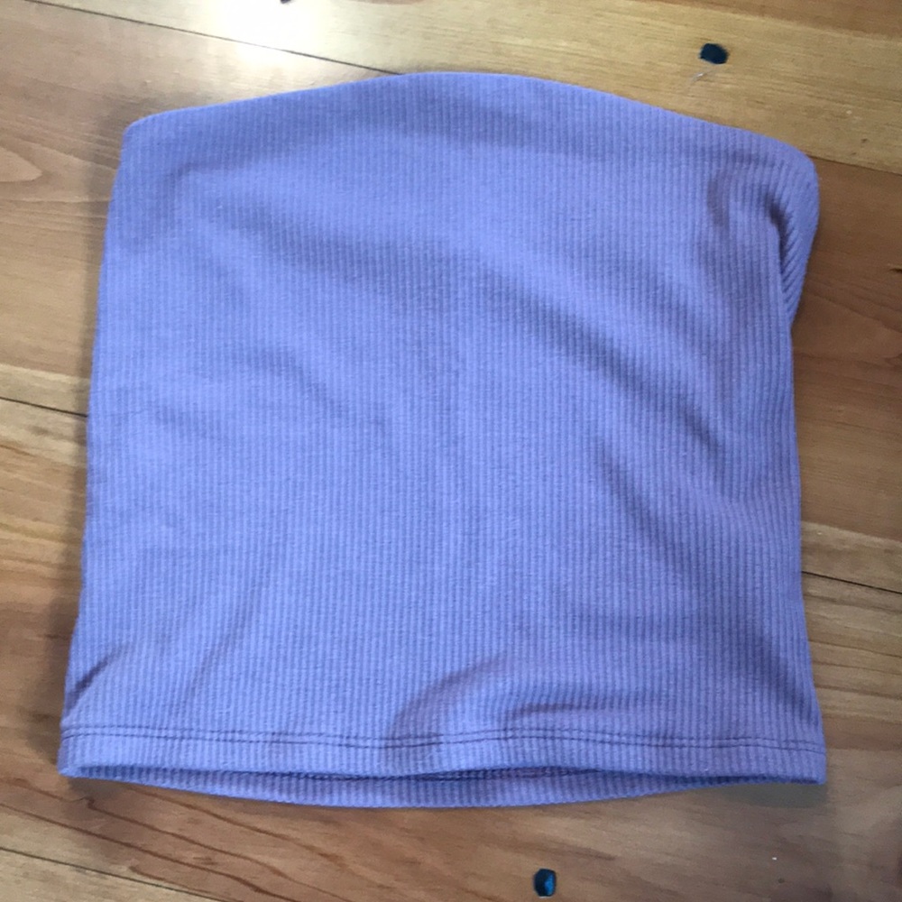 mauve ribbed tube top